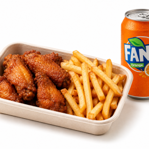 Wings + Frite + canette 33cl